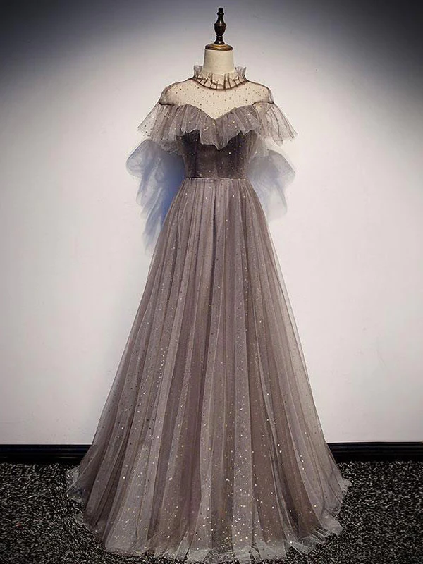 Einzigartiges langes Ballkleid aus Tüll, Abendkleid aus Tüll nv590