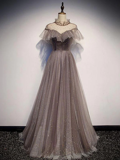 Einzigartiges langes Ballkleid aus Tüll, Abendkleid aus Tüll nv590