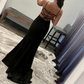 Sparkly Black Mermaid Long Prom Dress with Sequins nv660