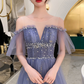 Blaues Paillettenkleid | Glitzerndes blaues Tüllkleid | Brautjungfernkleid | Abendkleid nv592
