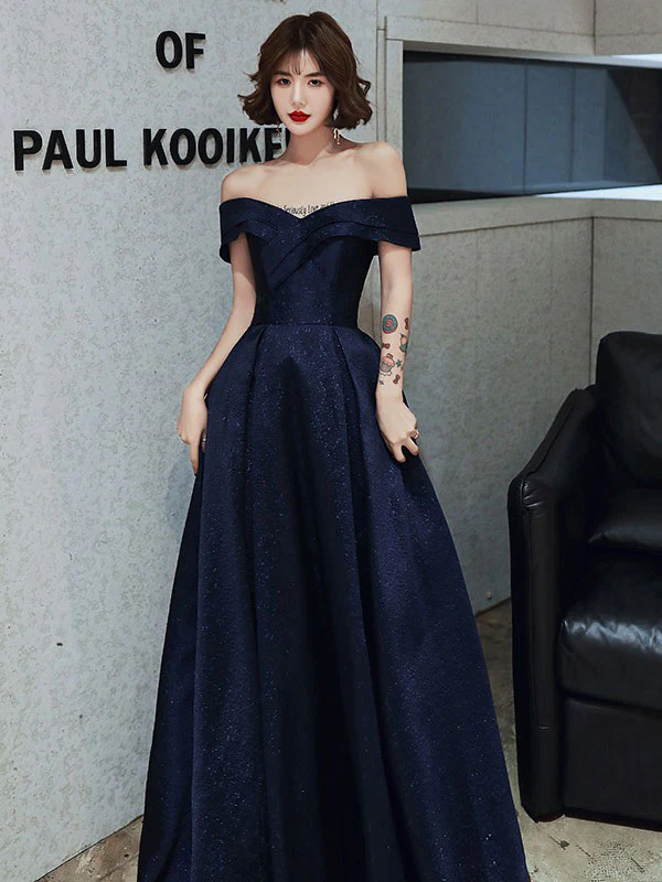FANTASTISCHES ABENDKLEID A-LINIE BATEAU-AUSSCHNITT BODENLANG KURZE ÄRMEL SCHNÜRUNG PLISSIERTES SATIN-STOFF ABENDKLEID nv616