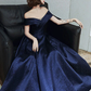 FANTASTISCHES ABENDKLEID A-LINIE BATEAU-AUSSCHNITT BODENLANG KURZE ÄRMEL SCHNÜRUNG PLISSIERTES SATIN-STOFF ABENDKLEID nv616