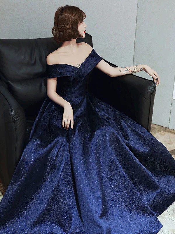 FANTASTISCHES ABENDKLEID A-LINIE BATEAU-AUSSCHNITT BODENLANG KURZE ÄRMEL SCHNÜRUNG PLISSIERTES SATIN-STOFF ABENDKLEID nv616
