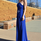 A-Linie Herzförmiger Chiffon-Ballkleid mit Bodenlänge und Schlitz vorn, Strasssteinen, nv758