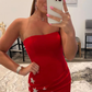 Rosa enges Homecoming-Kleid mit Stern und Fransen nv636