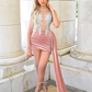 Geburtstagsverhalten Sexy Homecoming-Kleid Rosa Partykleid nv900