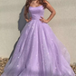 Lila Tüll Ballkleid funkelndes High School Ballkleid Ballkleid nv128