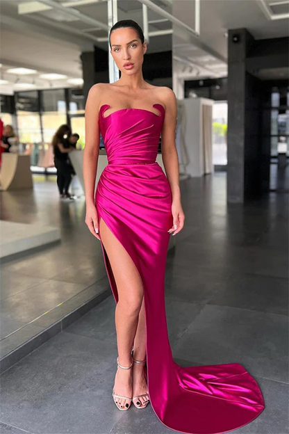Klassisches ärmelloses, erstaunliches Abendkleid im Meerjungfrau-Stil mit Schlitz, nv376