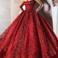 Ballkleid Abendkleid Luxuriöses Verlobungskleid Bodenlang Ärmellos Spaghettiträger Satin mit Paillettenkrawatte nv396