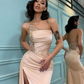 Wunderschönes rückenfreies Ballkleid im Meerjungfrau-Stil mit geradem Ausschnitt und Spitzenapplikation nv247