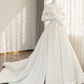 Schlichtes, schulterfreies, langes Ballkleid mit herzförmigem Ausschnitt, weißes Abendkleid NV391
