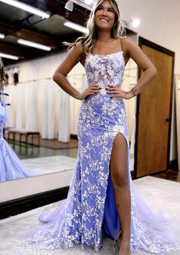 Light purple Sexy Prom Dresses Long, Formal Dress, Graduation School Party Gown nv1015