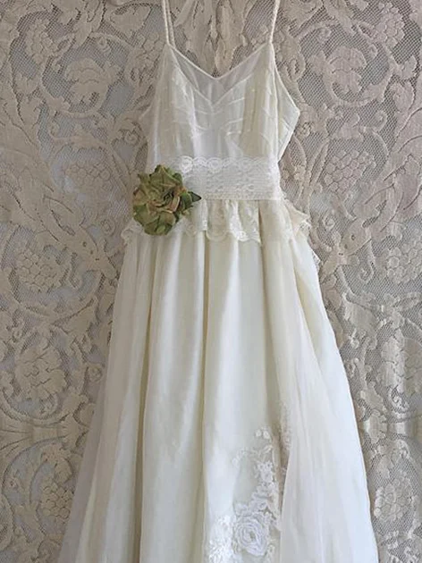 Weiße Spitze Elegante Kleider Brautkleid nv526