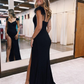Bezauberndes Meerjungfrau-Ballkleid im Sweetheart-Stil aus Samt mit Schlitz nv476