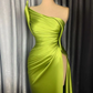 Sexy grünes ärmelloses Meerjungfrau-Ballkleid mit Seitenschlitz nv406
