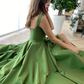 A-Linie/Princess-Linie Sweep/Pinsel Schleppe Träger Ärmellos Satin Rüschen Kleider nv542