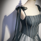 A-Linie, langes graues Ballkleid, formelles graues Tüll-Abschlusskleid mit Perlenbesatz nv895