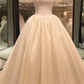 Weiß Vintage Elegante Perle Perlen A-linie Lange Satin Ballkleid Abendkleid Brautkleid nv388
