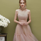 Süßes grünes kurzes Ballkleid aus Tüll, schlichtes Homecoming-Kleid aus Tüll, formelle Kleider nv541