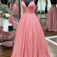 Robe de bal longue coupe empire à sequins couleur champagne nv208