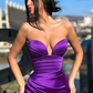 Glamouröses langes Meerjungfrau-Ballkleid mit herzförmigem Ausschnitt und Schlitz nv179