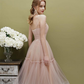 Süßes grünes kurzes Ballkleid aus Tüll, schlichtes Homecoming-Kleid aus Tüll, formelle Kleider nv541