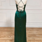Red simple fashion sling tight spaghetti strap slit evening dress long prom dress graduation dress nv926